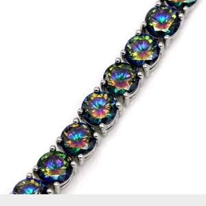 Rainbow Majestic Topaz Tennis Bracelet - 7"